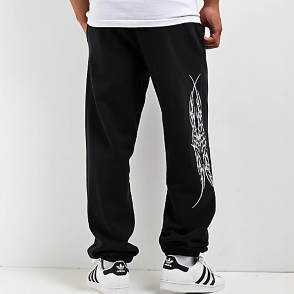 Black Baggy Sweat Pants
